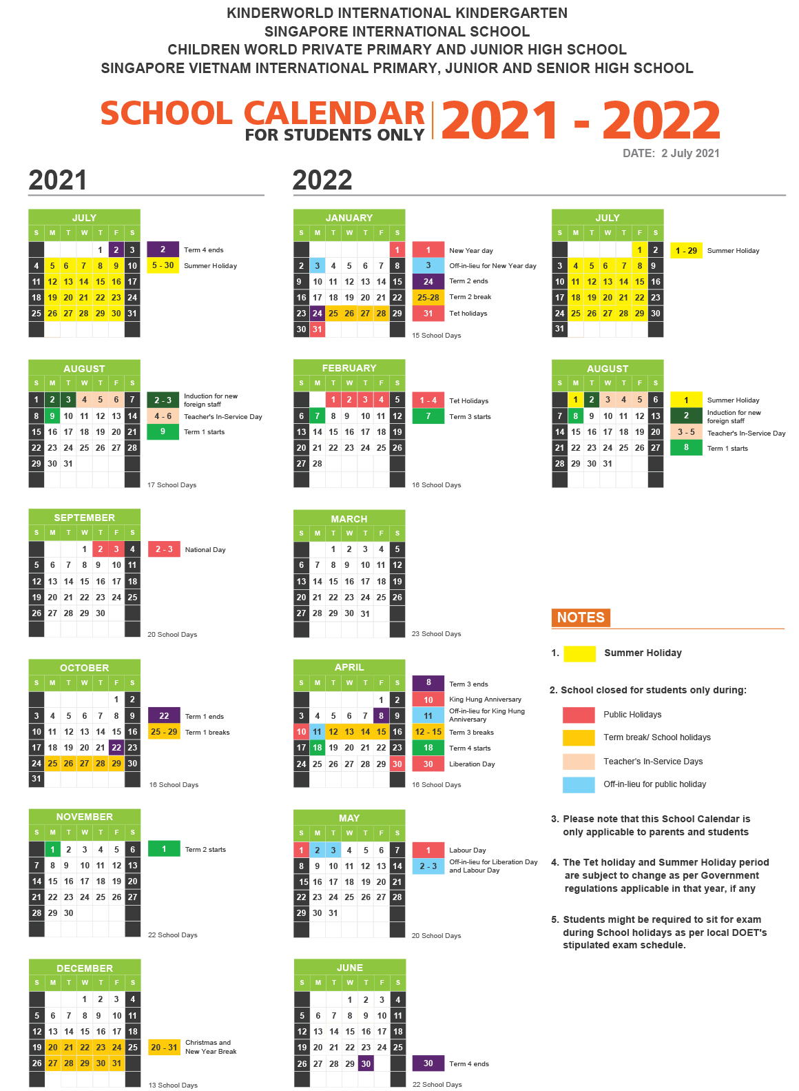 Summer 2022 Academic Calendar School Calendar